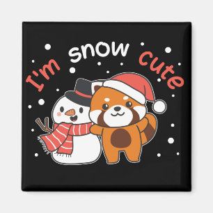 Red Panda ik ben Sneeuwpop Sneeuwpop Pun Magnet Magneet