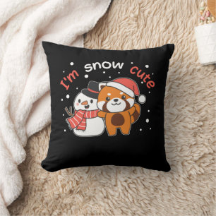 Red Panda ik ben Sneeuwverkuffer Sneeuwpop Pun Kussen