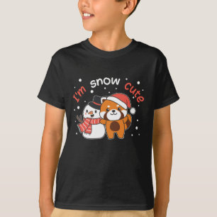 Red Panda ik ben Sneeuwverkuffer Sneeuwpop Pun T-shirt