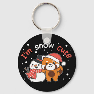 Red Panda ik ben Sneeuwverkuif Sneeuwpop Sleutelha Sleutelhanger
