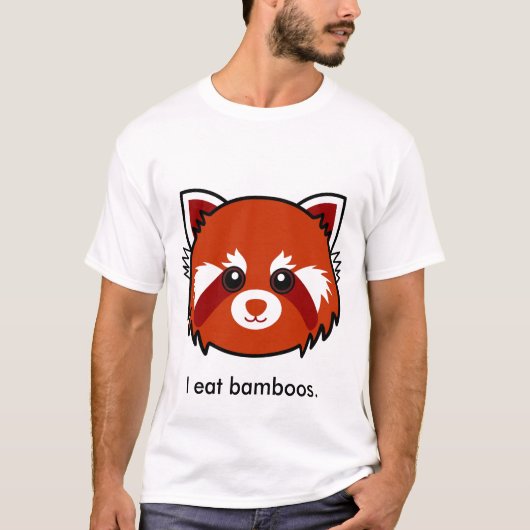 Red Panda: Ik eet bamboe. T-shirt (Voorkant)