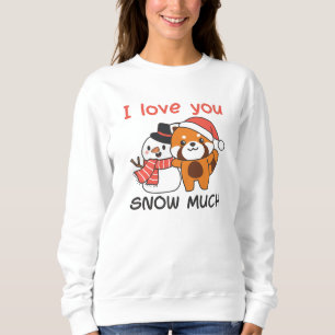 Red Panda ik hou van je sneeuwsnoepje Trui