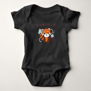 Red Panda Japan Retro 90s Kawaii Anime Animals Romper