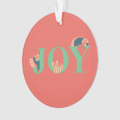 Red Panda JOY Sucre de canne Red Holiday Orament (devant)