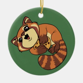 Red Panda. Keramisch Ornament