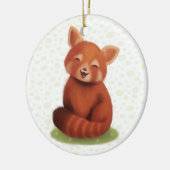 Red Panda Keramisch Ornament (Links)