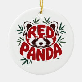 Red Panda Keramisch Ornament