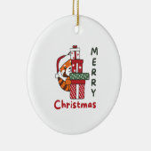 Red Panda kerstcadeau Winter Red Pandas Keramisch Ornament (Rechts)