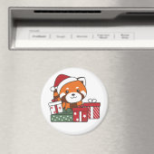 Red Panda kerstcadeau Winter Red Pandas Magnet Magneet (Insitu (Vaatwasser))