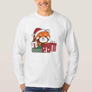 Red Panda kerstcadeau Winter Red Pandas T-shirt
