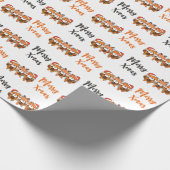 Red Panda-kerstdieren verklikken op rode Pandas Wr Cadeaupapier (Hoek)