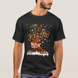 Red Panda Lighting Xmas - Rood Rood Panda Christus T-shirt