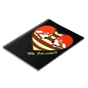 Red Panda Love hart Notitieboek