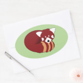Red Panda Ovale Sticker (Envelop)