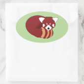 Red Panda Ovale Sticker (Tas)