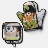 Red Panda Ovenwant & Pannenlap Set (Voorkant / Achterkant)