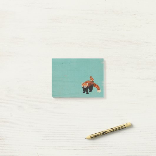 Red Panda & Owl Post it Note (Op bureau)