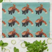 Red Panda & Owl Towel Theedoek (Gevouwen)