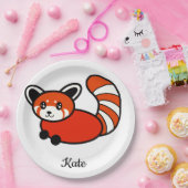 Red Panda Papieren Bordje (Feest)