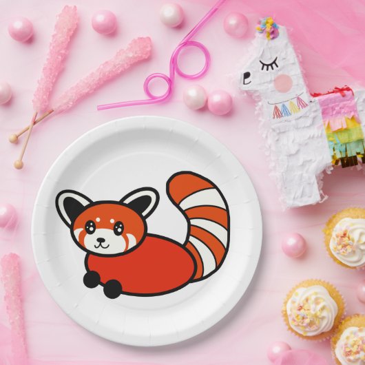 Red Panda Papieren Bordje (Feest)