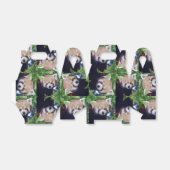 Red Panda Pattern Bedankdoosjes (Uitgevouwen)