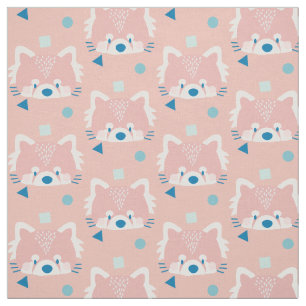 Red Panda Pattern Modern Roze Stof