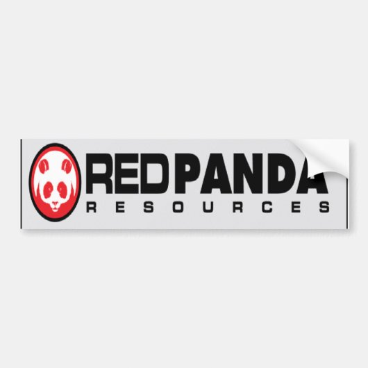 Red Panda Resources Bumpersticker (Voorkant)