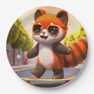 Red Panda Rides Papieren Bordje