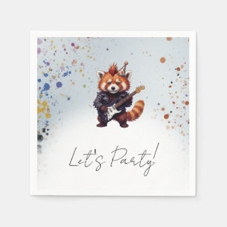 Red Panda Rocker Cocktail Servet