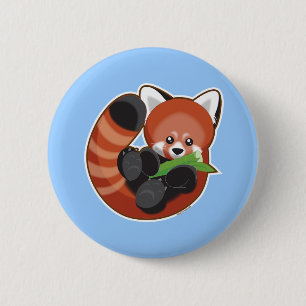 Red Panda Ronde Button 5,7 Cm