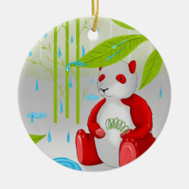 Red Panda Slinky Keramisch Ornament