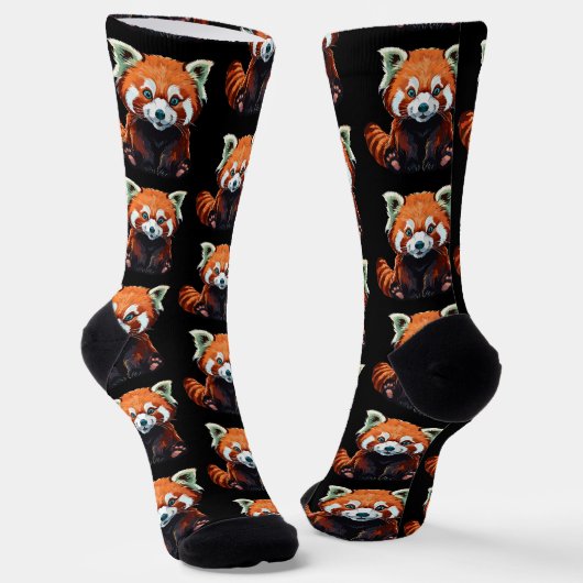 Red panda sokken (Gebogen)