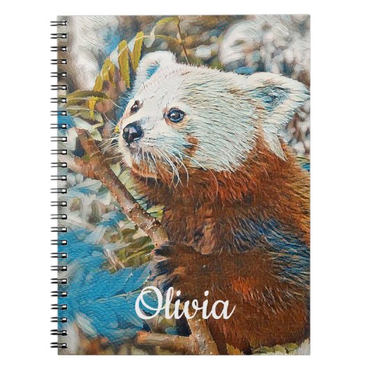 Red Panda Spiraal notebook Notitieboek (Voorkant)