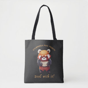 Red Panda Stubborn Deal Met Het Schattig Schattig Draagtas