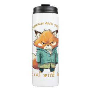 Red Panda Stubborn Deal Met Het Schattig Schattig Thermosbeker