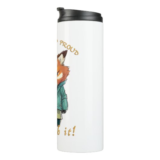 Red Panda Stubborn Deal Met Het Schattig Schattig Thermosbeker (Geroteerd rechts)