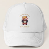 Red Panda Stubborn Deal Met Het Schattig Schattig  Trucker Pet (Voorkant)