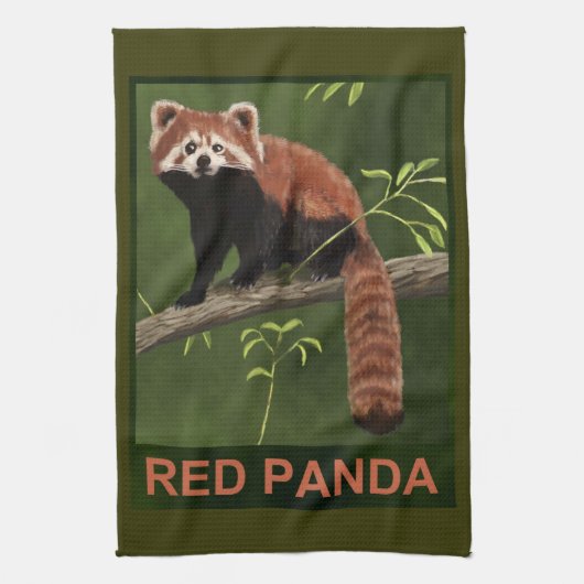 Red Panda Theedoek (Verticaal)