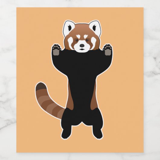 Red Panda Wijn Etiket (Enkel label)