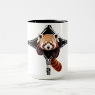 Red Panda with zipper Mok