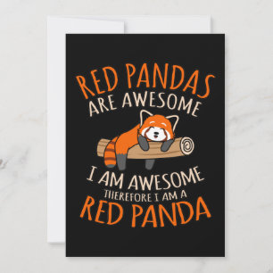 Red Pandas Are Awesome Cute Pet Animal Panda Lover Bedankkaart