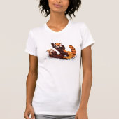Red Pandas die in de sneeuw speelt T-shirt (Voorkant)