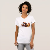 Red Pandas die in de sneeuw speelt T-shirt (Voorkant volledig)