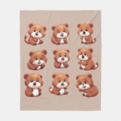 Red Pandas Fleece Deken (Voorkant)