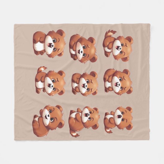 Red Pandas Fleece Deken (Voorkant (Horizontaal))