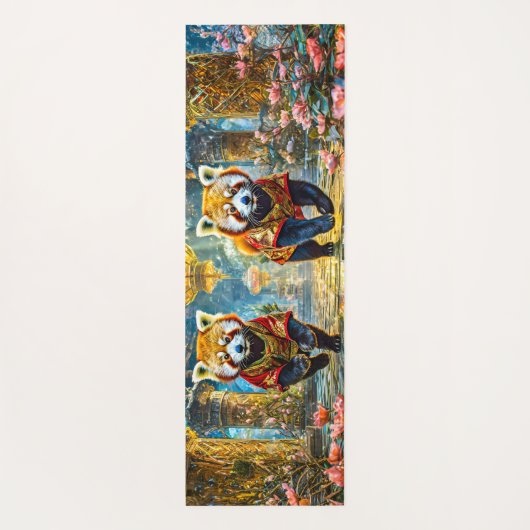 Red Pandas Jade Palace Design van Rich AMeN Gill Yogamat (Achterkant)