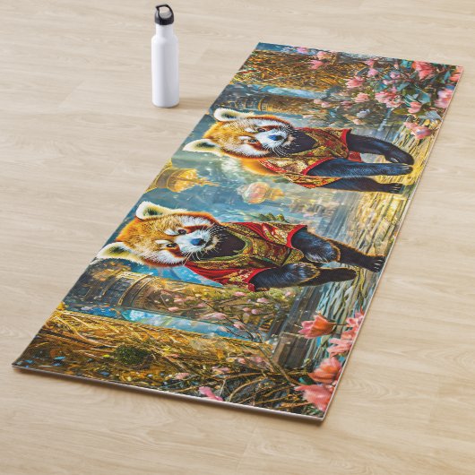 Red Pandas Jade Palace Design van Rich AMeN Gill Yogamat (In situ)