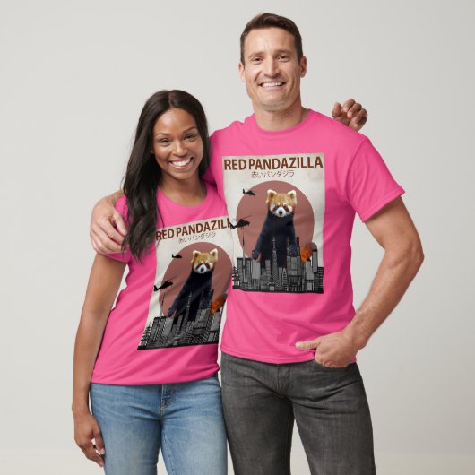Red Pandazilla Red Panda Giant Monster Parody T-shirt (Unisex)