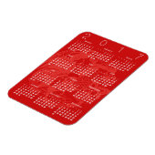 Red Papercut Rooster Calendar 2017 Magnet 2 Magneet (Linkerzijde)