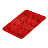 Red Papercut Rooster Calendar 2017 Magnet Magneet (Linkerzijde)